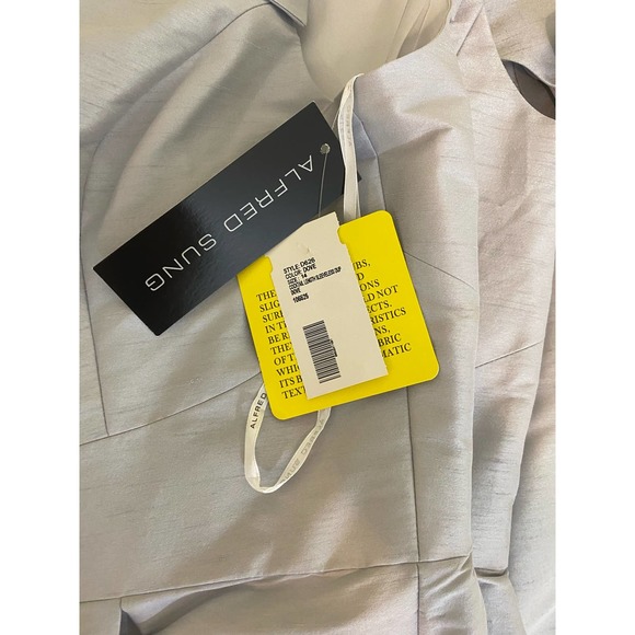 NWT Alfred Sung Dupioni Cocktail Bridesmaid Dress in Champagne D626 Sz 2 - Picture 5 of 6